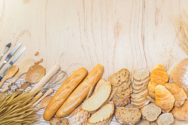 Variety of bread.