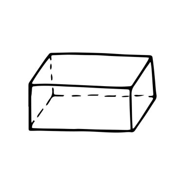  Karalama tarzında izole edilmiş paralellikler. Tek geometrik şekil. İmza logosu. Çocukların okul sembolü. Beyaz arka planda siyah bir taslak. Vektör çizimi. EPS10