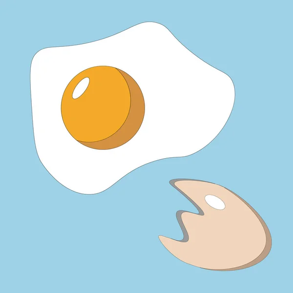 Oeuf de pâques stylisé simple dans un dessin animé plat - vecteur