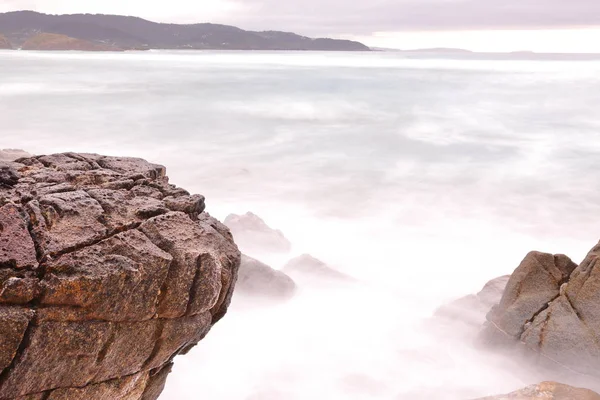 A GREAT ROCK ON THE GALICIAN COAST WITH THE ATLANTIC OCEAN