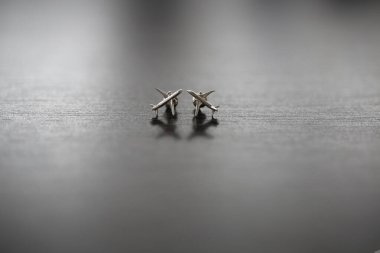 Gümüş mücevherler - Uçak küpeleri