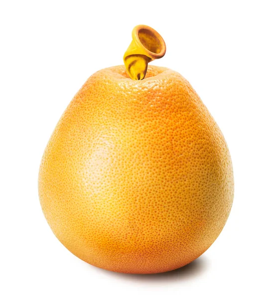 Kreatív Grapefruit Léggömb Elszigetelt Fehér Background Vágógörbével — Stock Fotó