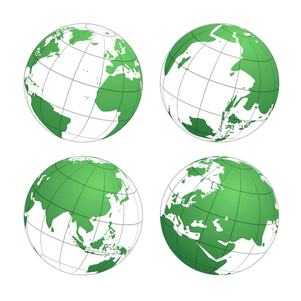 Föld Földgömbök Világ Térkép Vektor Illusztráció Elem Kép Által Nasa — Stock Vector