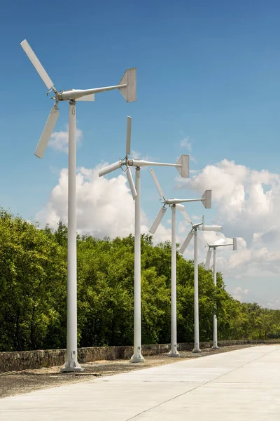 Wind turbine in row — Stock Photo, Image