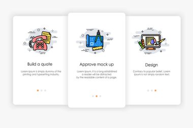 İşlem konseptine göre tasarlanan ekranlar. 