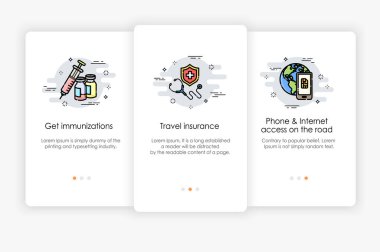 Seyahat konseptinde pano tasarımı. 