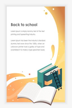 Okula dönelim. Pankart için şablon kümesi. 