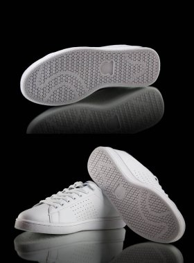 Spor ayakkabı siyah arka plan, izole ürün, rahat Ayakkabı Grup.