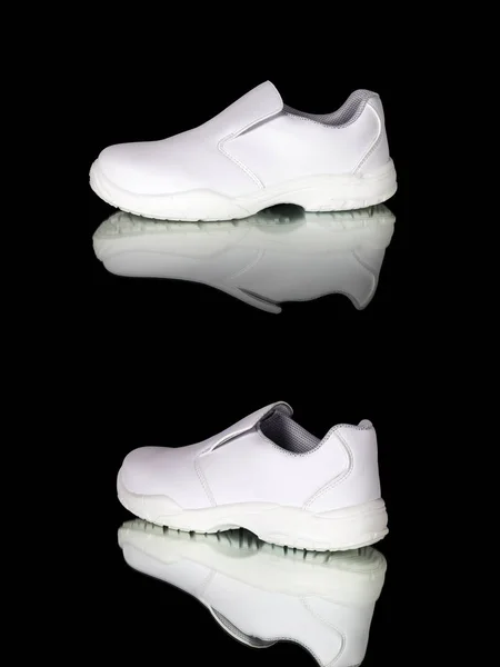 Fehér Biztonsági Cipő Gumi Egyetlen — Stock Fotó