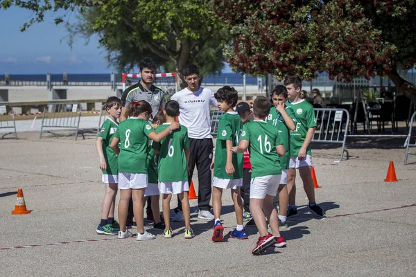 Caminha Viana Castelo Portugal Junio 2019 Torneo Balonmano Infantil Organizado Imagen de stock