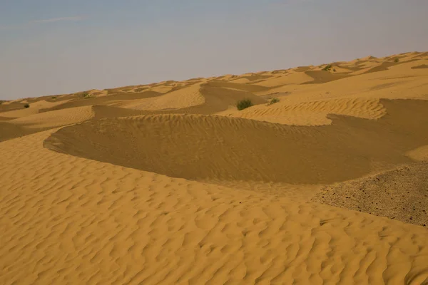 Duna Areia Amarela Fina Deserto Tunísia — Fotografia de Stock