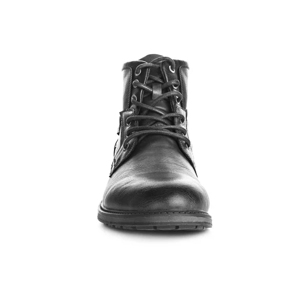 Mens shoes black casual. Isolated on white background — Stock Photo, Image