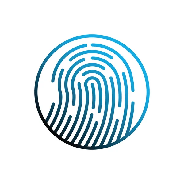 Fingerprint Ikonen Ikonen Vektor För Webbplatser Webbdesign Mobila App Illustration — Stock vektor