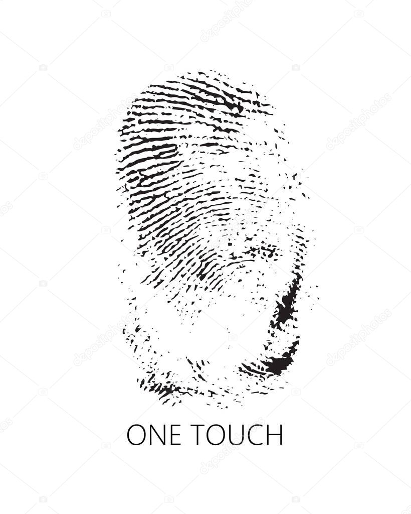Fingerprint icon. The vector icon for websites, web design, mobile app. Illustration Vector. eps 10