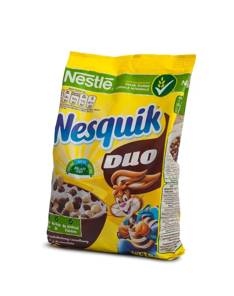 Chisinau Moldova February 2019 Nestle Nesquik Breakfast Cereal Breakfast Isolated — Stock Photo, Image