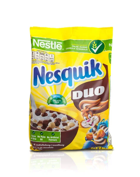 Chisinau Moldova February 2019 Sereal Sarapan Nestle Nesquik Untuk Sarapan — Stok Foto