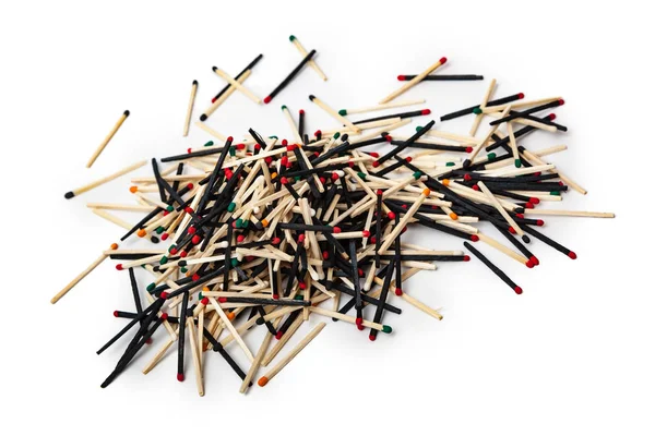 A lot of matches are mixed, of different color — Stock Photo, Image
