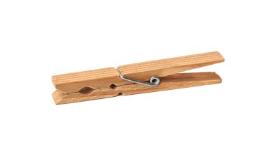 ahşap giysi izole üzerinde beyaz arka plan pin