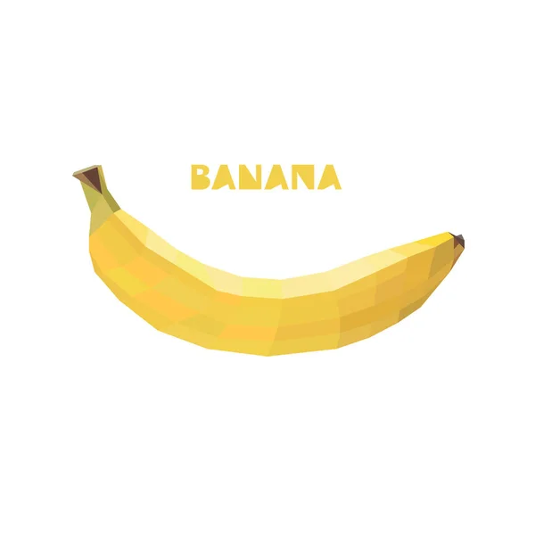 Frutto di banana poligonale vettoriale — Vettoriale Stock