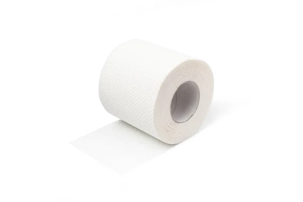 Witte tissuepapier roll geïsoleerd op witte achtergrond — Stockfoto