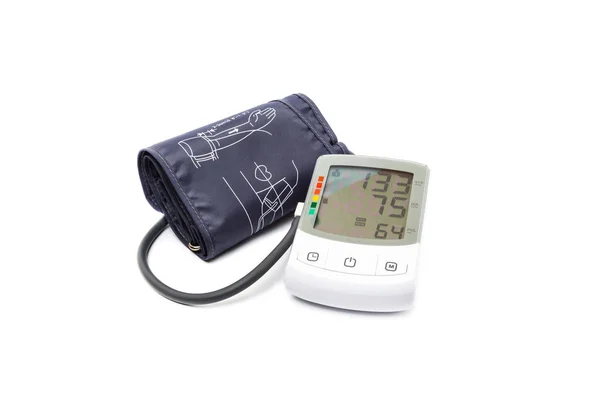 Digital Blood Pressure Monitor on white background — Stock Photo, Image