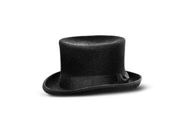 siyah beyaz zemin üzerine izole şapka