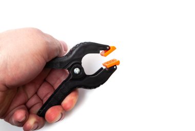 Erkek el parçaları bağlamak için plastik klipler
