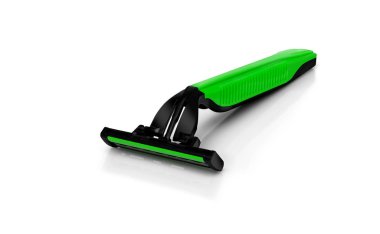 Erkekler tıraş usturası. Stüdyo çekimi beyaz izole