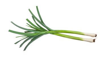 Beyaz arka planda izole taze yeşil sızıntı