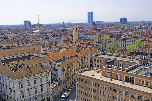 Aerial Capture Turin Rooftops Taken Top Bell Tower John Baptist — Stock Photo, Image