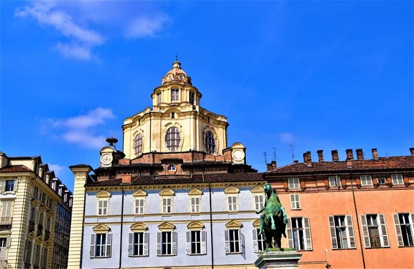 Turin Est Une Magnifique Mecque Architecture Médiévale Antique Des Bâtiments — Photo