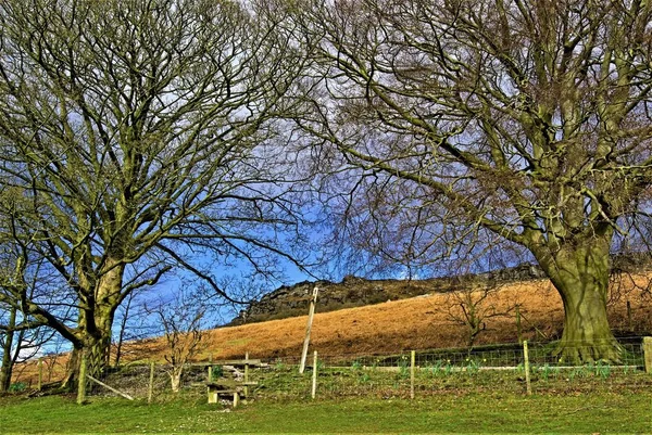 Bamford Edge Beautiful Stunning Area Natural Beauty Hope Valley Peak — Stock Photo, Image