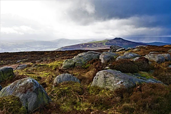 Bamford Edge Est Une Belle Magnifique Région Beauté Naturelle Dans — Photo