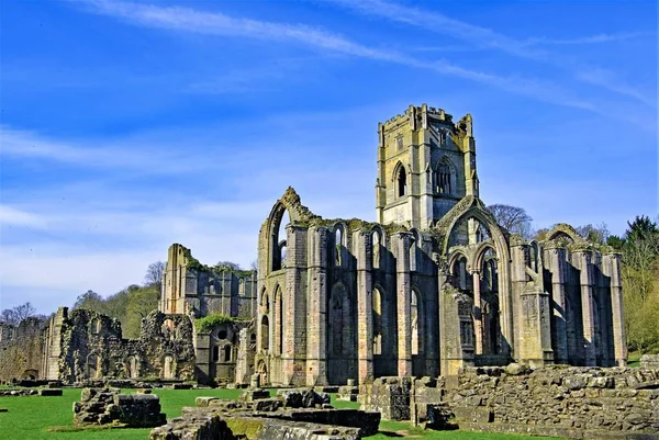 Fountains Abbey Und Studley Royal Waters Gardens Ripon North Yorkshire — Stockfoto