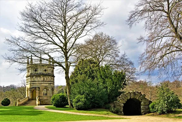 Fountains Abbey Och Studley Royal Waters Gardens Ripon North Yorkshire — Stockfoto