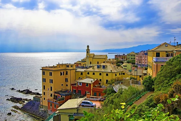 Situado Golfo Génova Mar Liguria Génova Uno Los Puertos Históricos — Foto de Stock