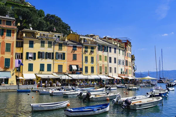 Portofino Ist Ein Fischerdorf Der Italienischen Riviera Südöstlich Von Genua — Stockfoto