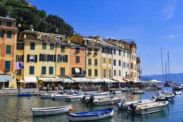 Portofino is a fishing village on the Italian Riviera coastline, southeast of Genoa city. It has some wonderful panoramic views from a path that leads from the Piazzetta to Castello Brown, a 16th century fortress.