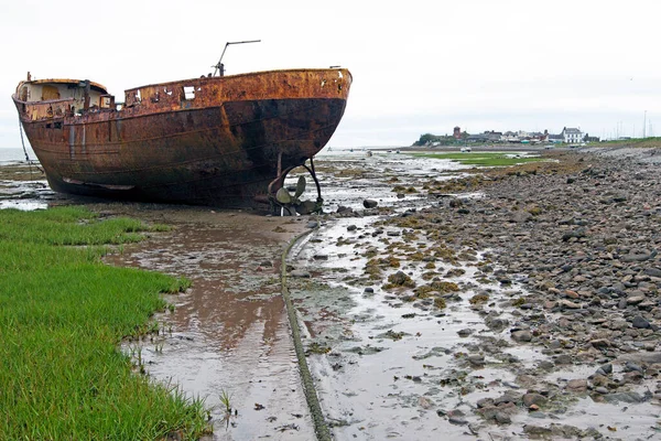 Barco Enferrujado Roa Island Agora Marco Renome Barrow Furness Cumbria — Fotografia de Stock