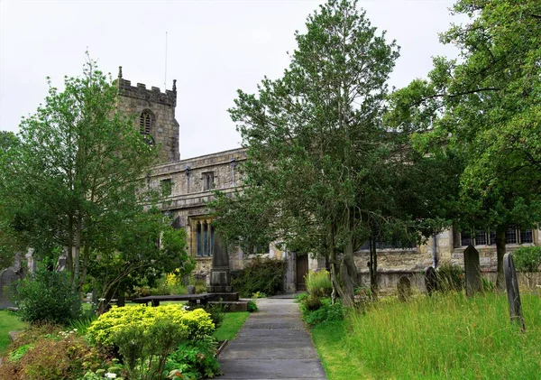 Chiesa Sant Alkelda Church Street Giggleswick Settle Nello Yorkshire Dales — Foto Stock