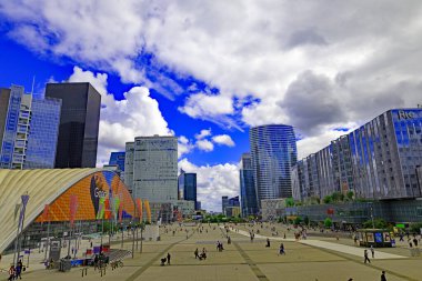 La Defense view of the Arc de Triomphe, in Paris.