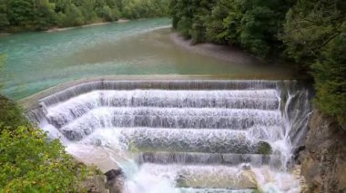 Lechfall, in Fussen, is a clever man made terraced falls that flows into a picturesque valley, a short walk from the old town.