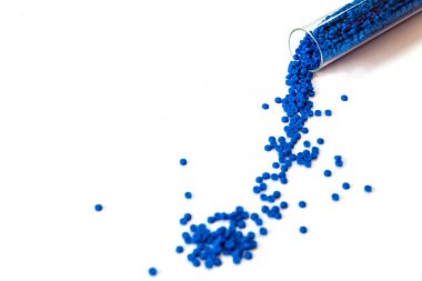 Plastik polimer granüllerin, polimer plastik, polimer p'nin yakın çekim