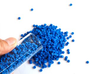 Plastik polimer granüllerin, polimer plastik, polimer p'nin yakın çekim