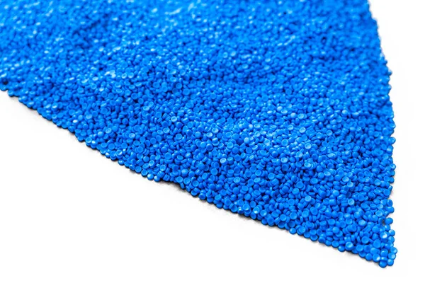 Close-up of plastic polymer granules, polymer plastic, polymer pallet, Plastic ball.