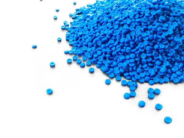 Close-up of plastic polymer granules, polymer plastic, polymer p — Stock Photo, Image