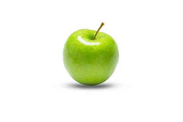 Green Apple Isolated White Background Clipping Path Fresh Fruit Stock Image