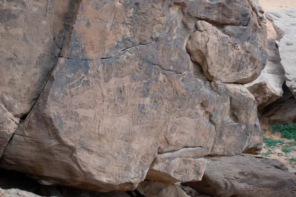 Ancient cave paintings / rock art in Ha\'il Province in Saudi Arabia (world heritage site)