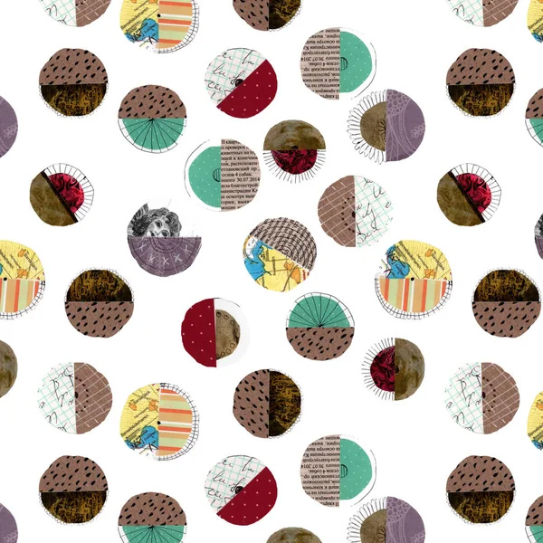 Kolaj sorunsuz renkli desen. Kumaş, tekstil, duvar kağıdı için harika