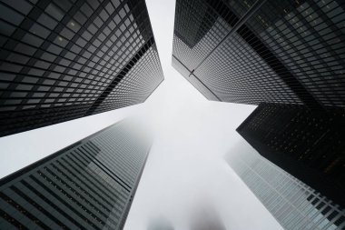 Toronto 'nun finans bölgesi şehir merkezinde ufuk çizgisi